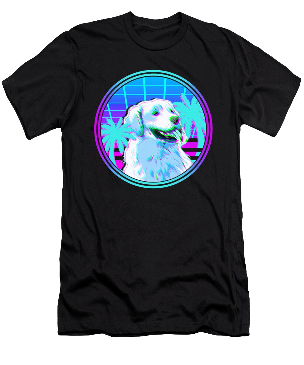Aesthetic Vaporwave Labrador Retro 1980s and 1990s Dhbubble T-Shirt