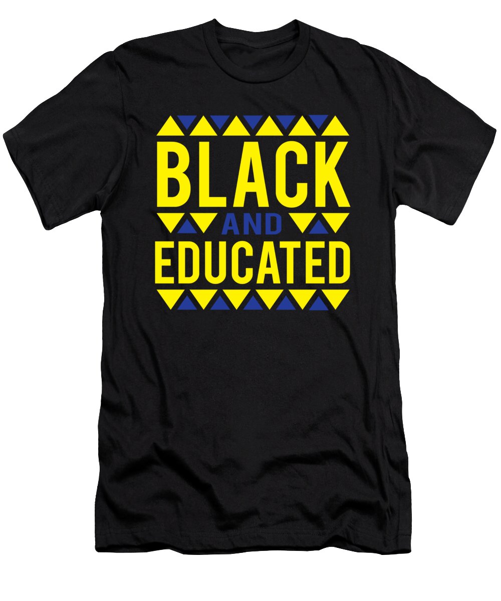 Africa Black and Educated Dashiki Color Dope Christmas Gift Graphic Sel Mermaid T-Shirt