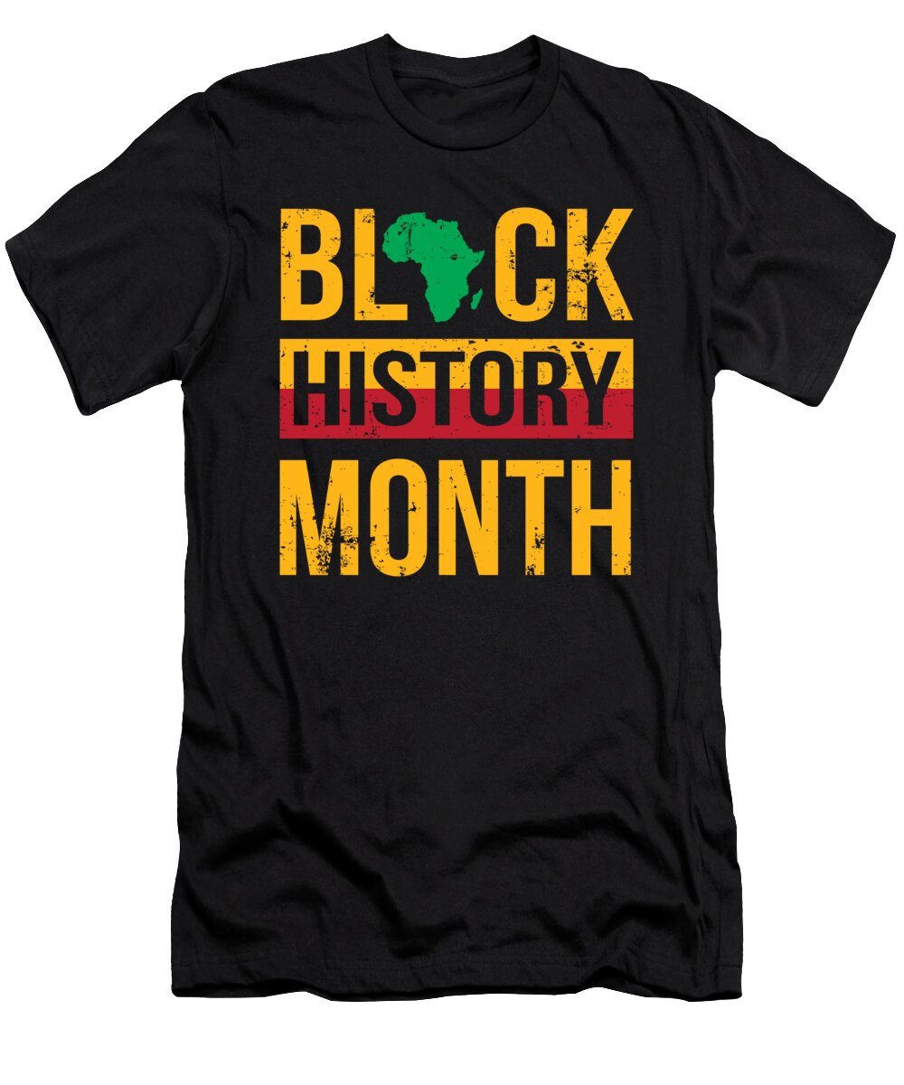 Africa Color Black History Month Melanin Christmas Gift Print Sel Mermaid T-Shirt