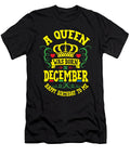 Africa Map Queen Born December Happy Bday to Me Christmas Graphic Sel Mermaid T-Shirt