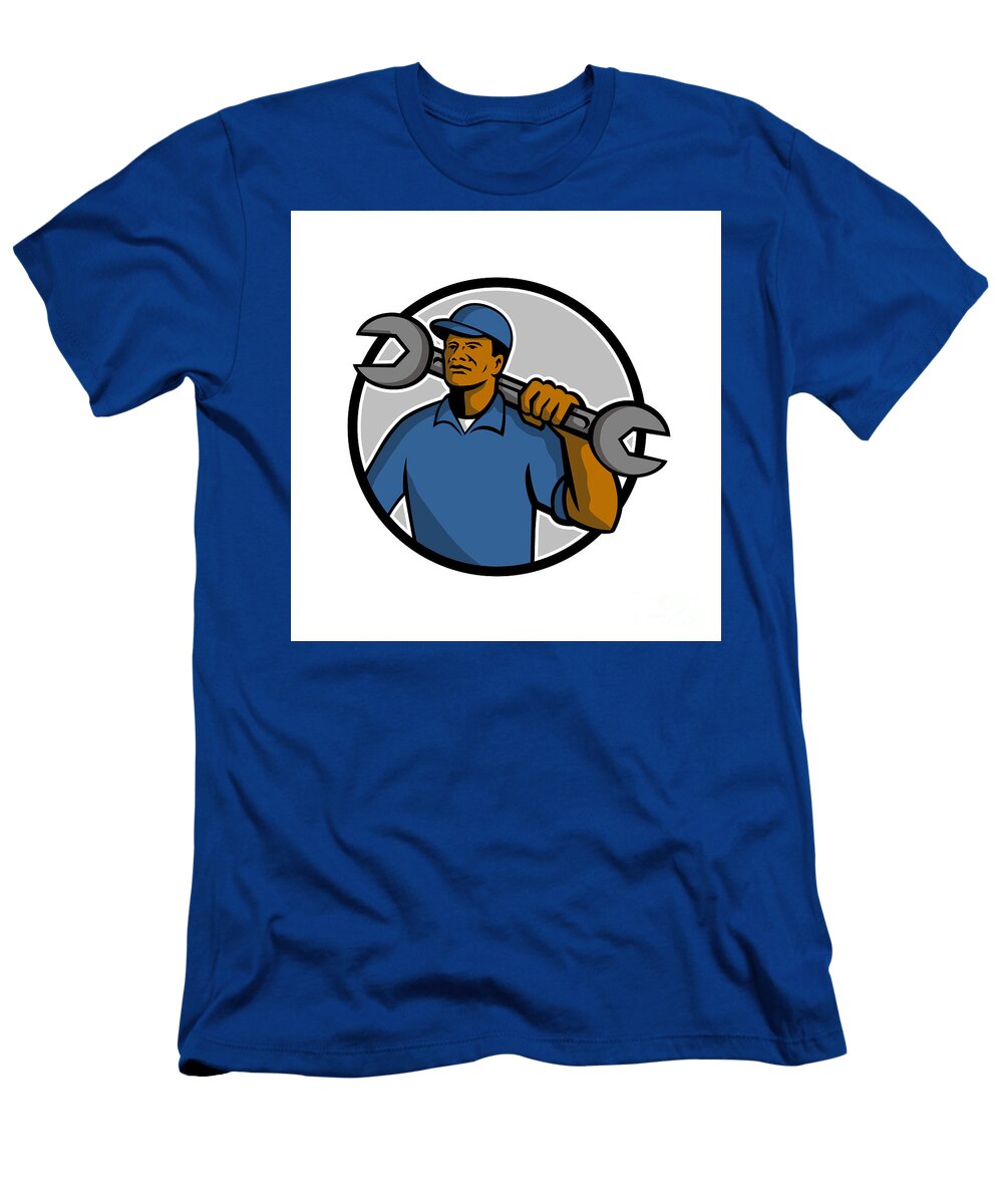 African American Mechanic Mascot Aloysius Patrimonio T-Shirt