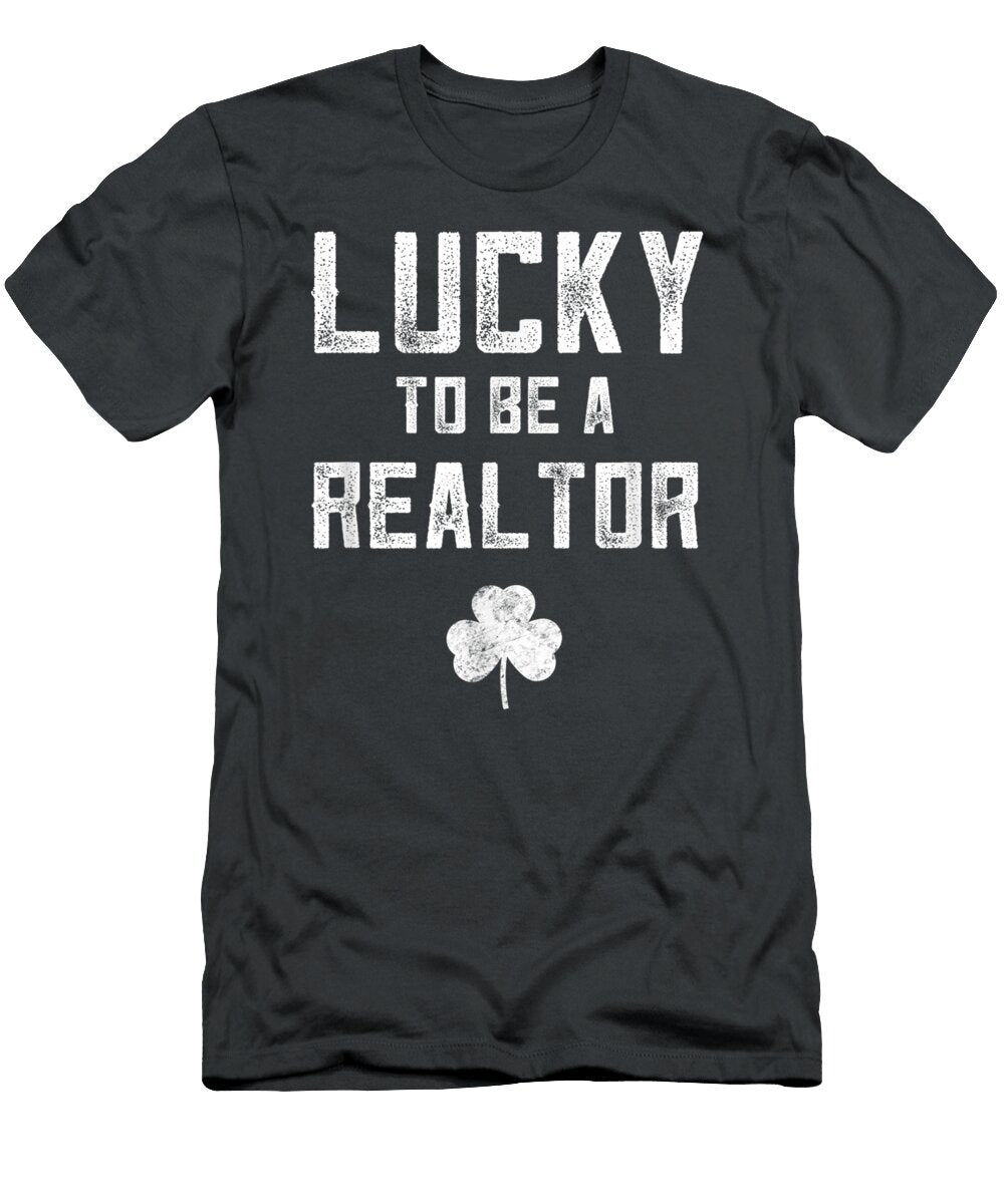 Agent Lucky to Be a Realtor St Patricks Tiarna Harrli T-Shirt