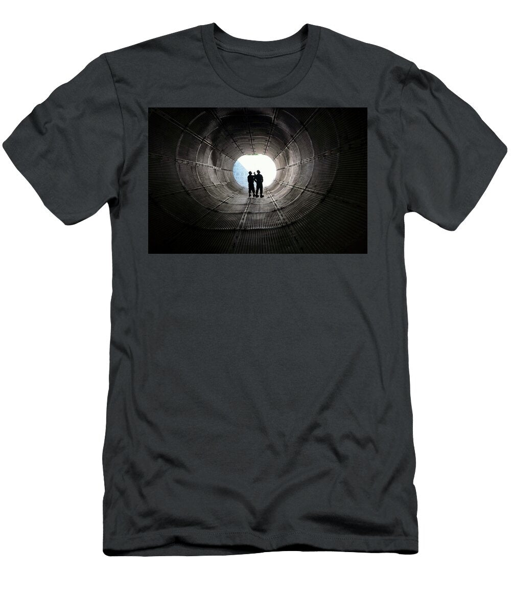 Airmen Inspect the Inside of an Exhaust Tube Celestial Images T-Shirt