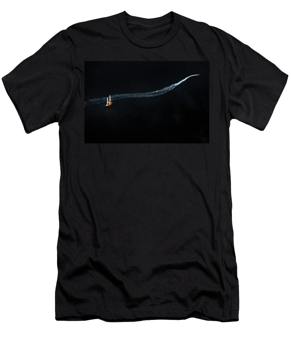 Airplane Race Over Water Robert Benson T-Shirt