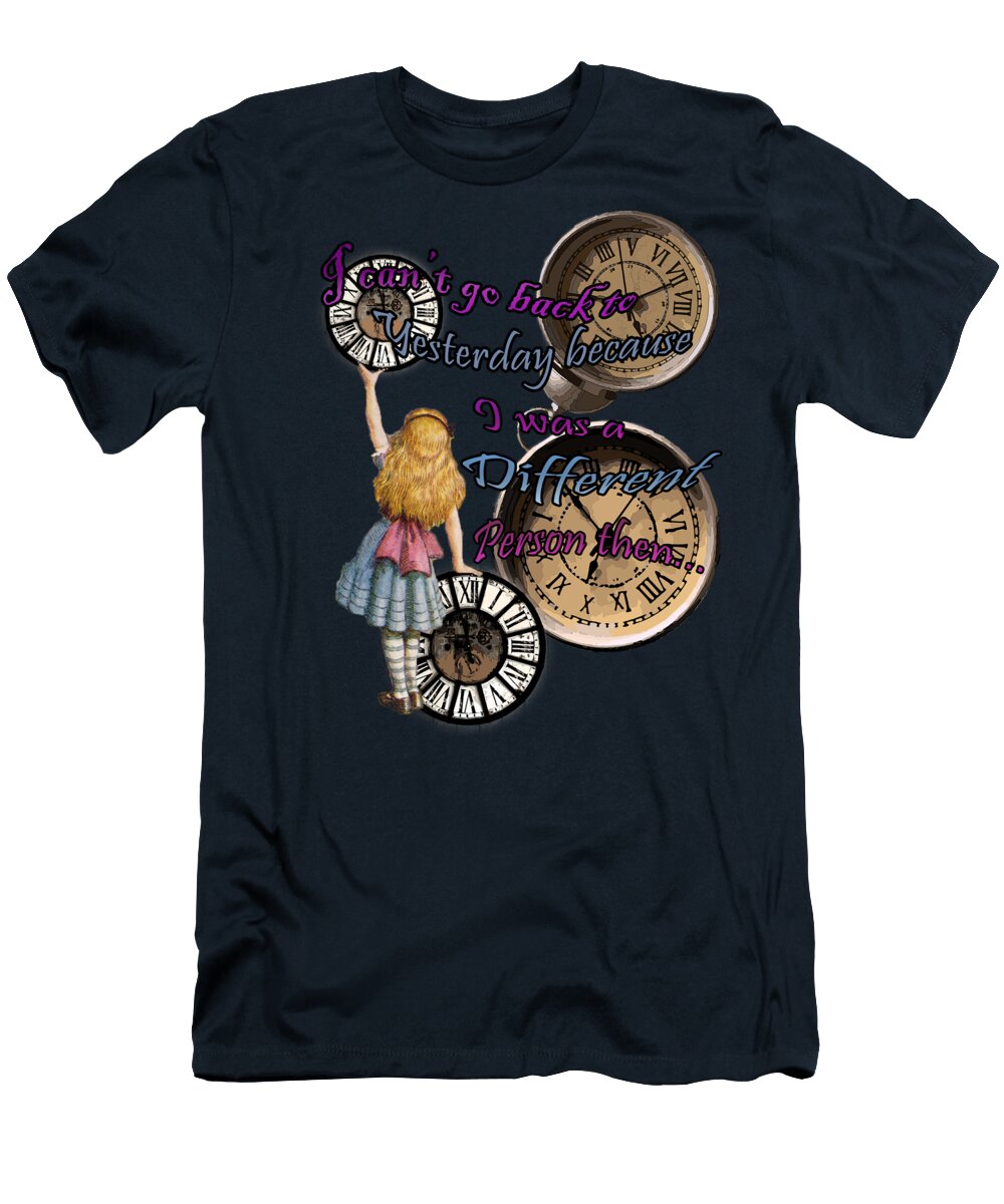 Alice in Wonderland Travelling in Time Jacob Kuch T-Shirt