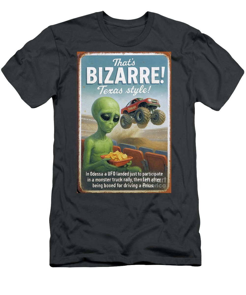 Alien Enjoys Texas Monster Truck Rally Robert Williams T-Shirt