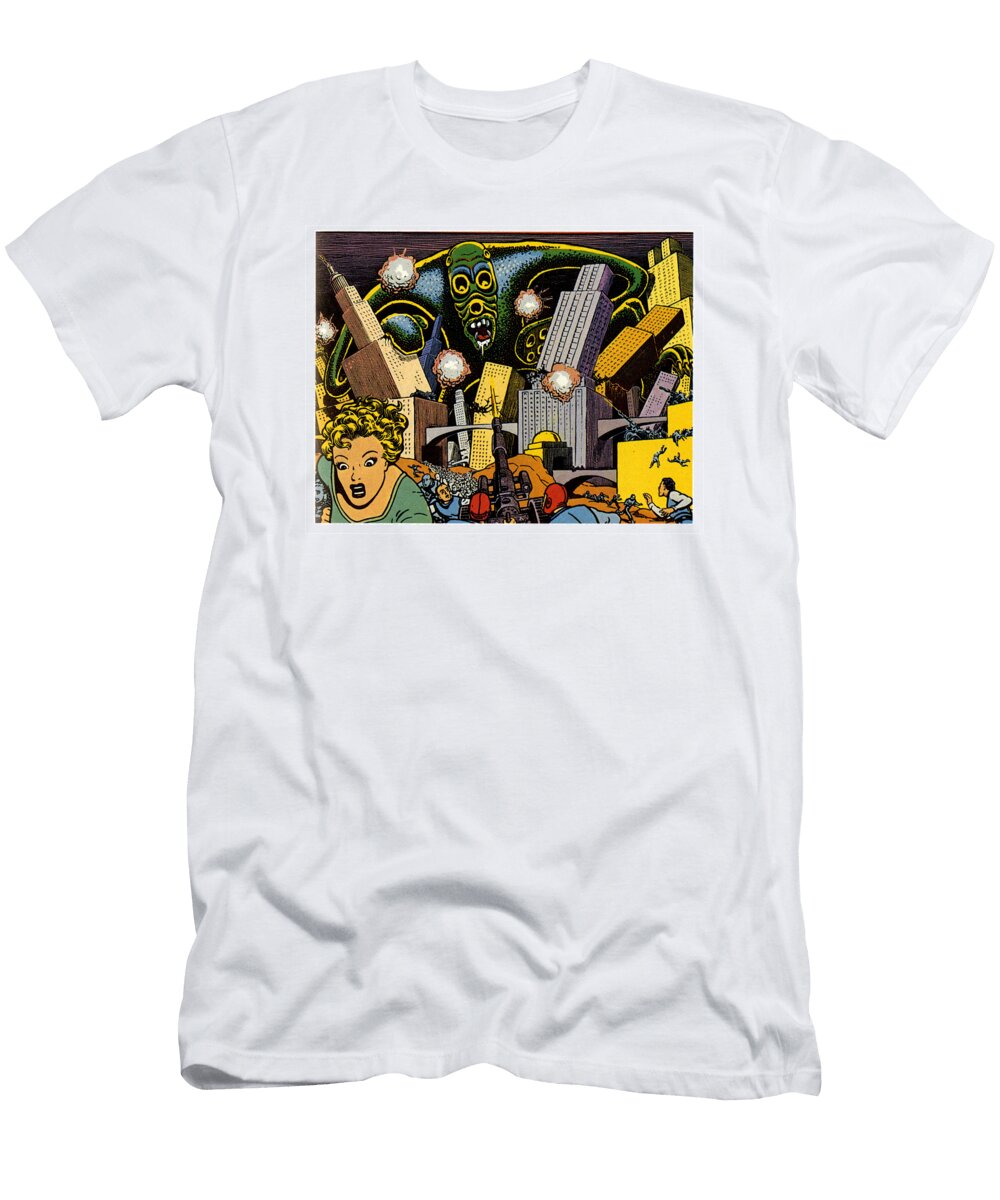 Alien Invasion in the City Just Vintage T-Shirt
