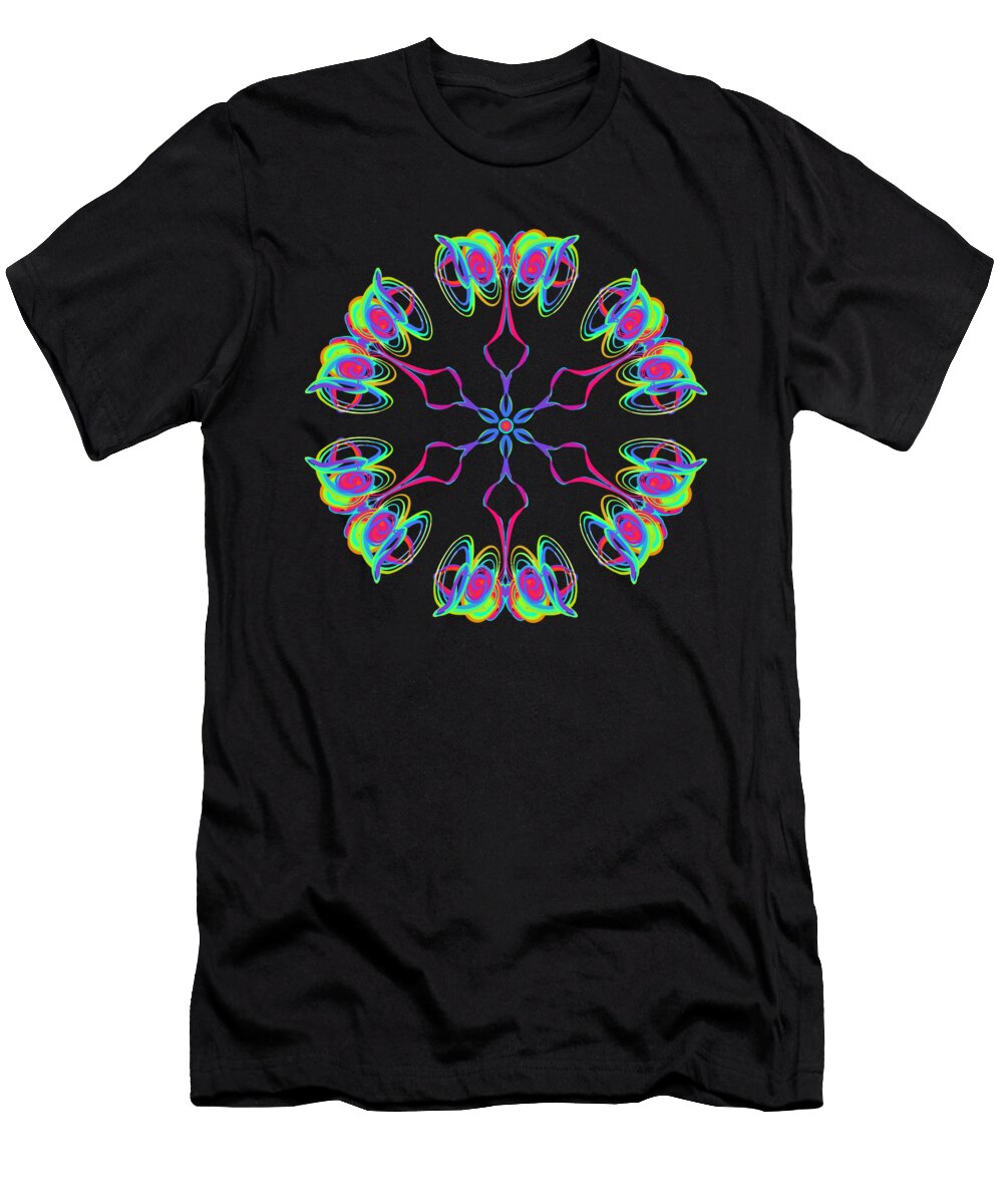 Alien Rainbow Mandala Art Ariel Guevara T-Shirt