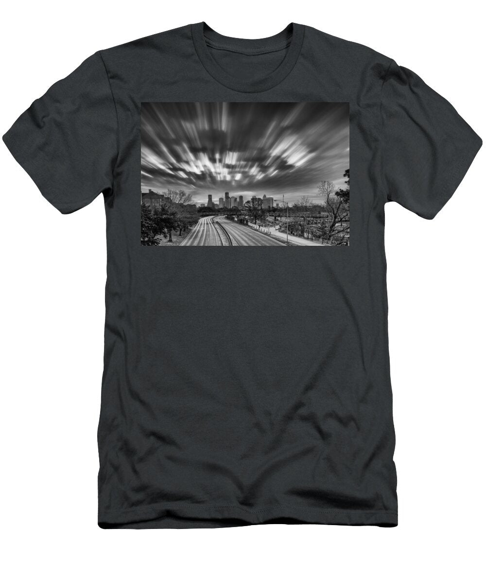 All Clouds Lead to Downtown Houston Houston Skyline Texas Silvio Ligutti T-Shirt