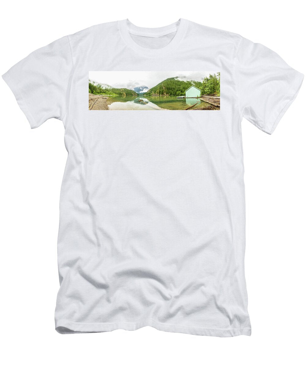 All Is Calm At Diablo Lake Pano Garth Steger T-Shirt