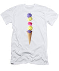 Almond Biscuits in a Waffle Cup Multi Colored Macaroons Multicolored Backgroundice Cream Vlada Tykhonova T-Shirt