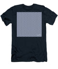 Alternating Curve Wave Chevron in Soft White and Navy Blue N1894 Holy Rock Design T-Shirt