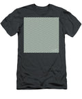 Alternating Curve Wave Chevron Pattern in Bone White and Slate Gray N2531 Holy Rock Design T-Shirt