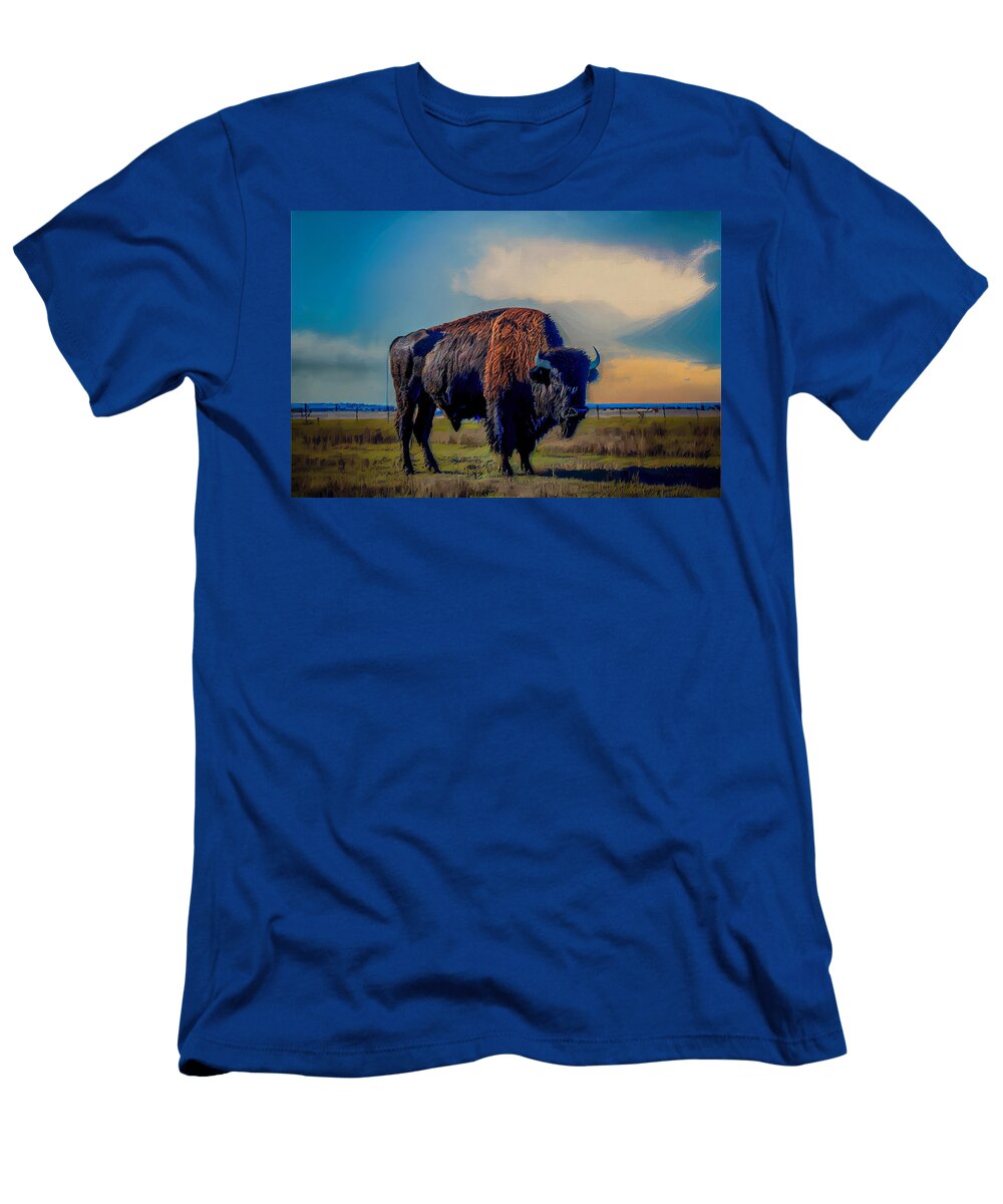 American Bison in a Jack Kirby Style Gentle and 0d93645f6456 2935 645d3b 043645563af 64 Celestial Images T-Shirt