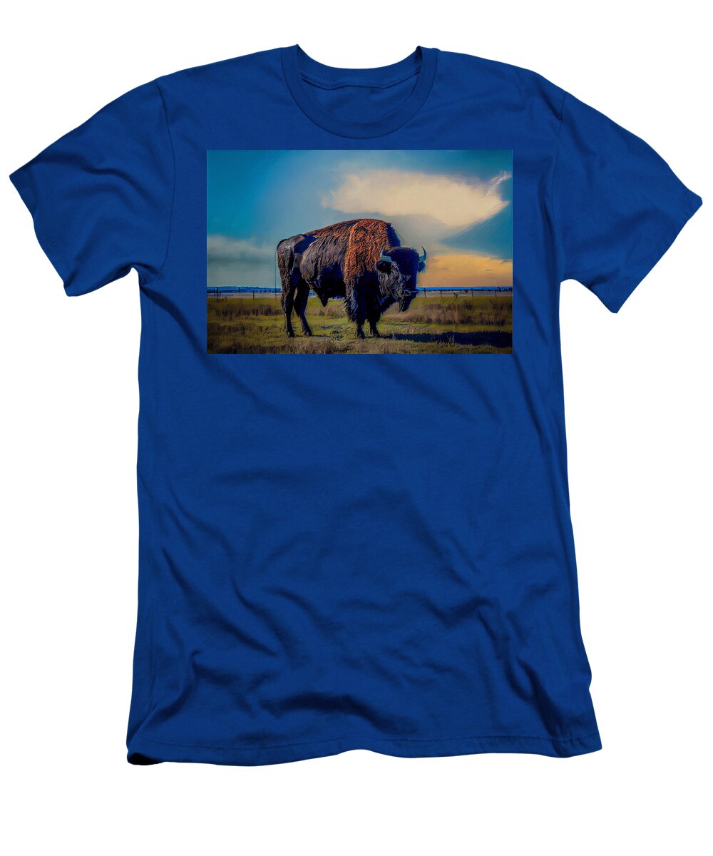 American Bison in a Jack Kirby Style Gentle and 22645c06d645563 A709 645043f0 A645b6 64 Celestial Images T-Shirt