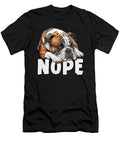 American Bulldog Nope Funny Lazy Pet Dog Cute Natalie Lidford T-Shirt