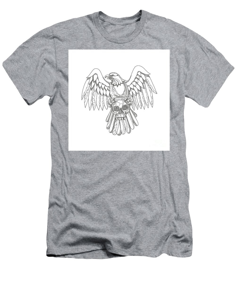 American Eagle Clutching Skull Doodle Aloysius Patrimonio T-Shirt