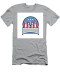 American Eagle Clutching Towing J Hook Circle Retro Aloysius Patrimonio T-Shirt