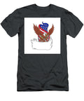 American Eagle Clutching Towing J Hook Flag Unfurled Drawing Aloysius Patrimonio T-Shirt