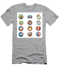 American Eagle Mascot Circle Cartoon Set Aloysius Patrimonio T-Shirt