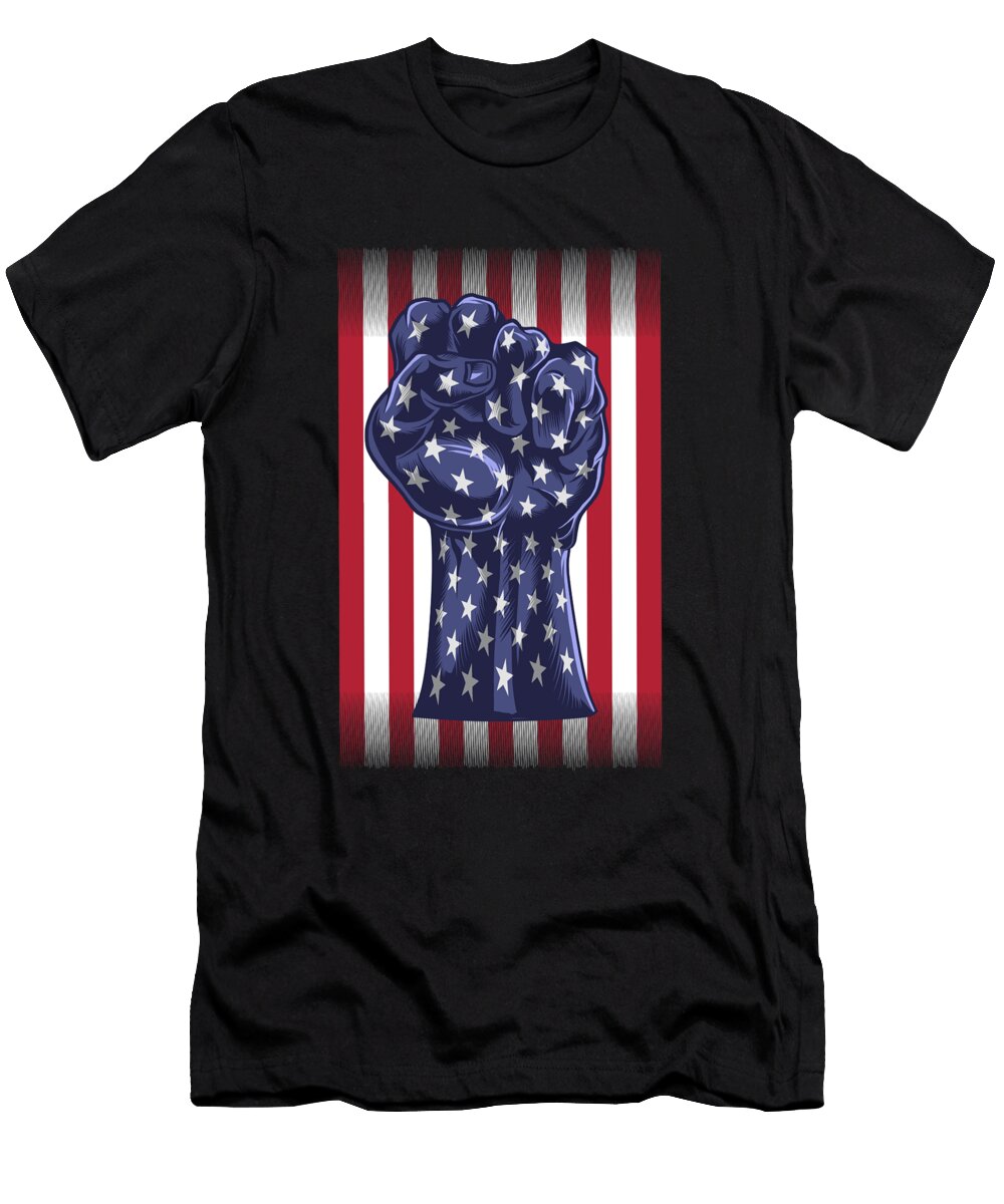 American Fist Flag Fade Patriotic Jacob Zelazny T-Shirt