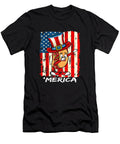 American Flag USA Dabbing Hotdog Merica 4th July Dab Framed Art Prints Wall Art Canvas and Poster Alex Art T-Shirt