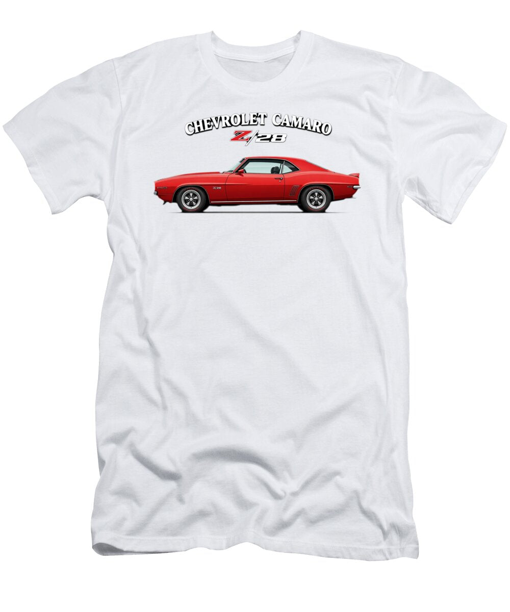 American Muscle Chevrolet Camaro Z28 Side Profile Tom Hill T-Shirt