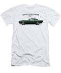 American Muscle Classic Dodge Challenger on Blue Background Tom Hill T-Shirt