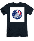 American Plumber and Pipefitter USA Flag Icon Aloysius Patrimonio T-Shirt