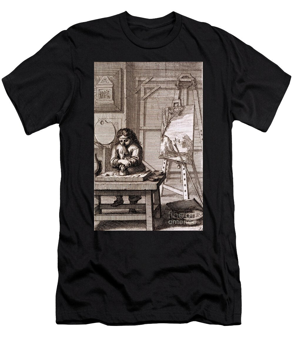An Artists Apprentice Cleaning an Engraving Plate From Recueil De Figures 1737 Abraham Bosse T-Shirt