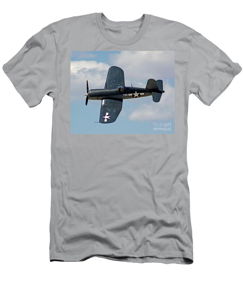 An F 4 Corsair Soars Through the Sky Kenny Bosak T-Shirt