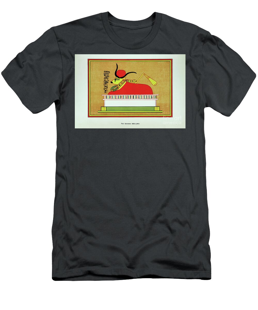 Ancient Egyptian Goddess Meh Urit Lying on a Pedestal Au3 Historic Illustrations T-Shirt