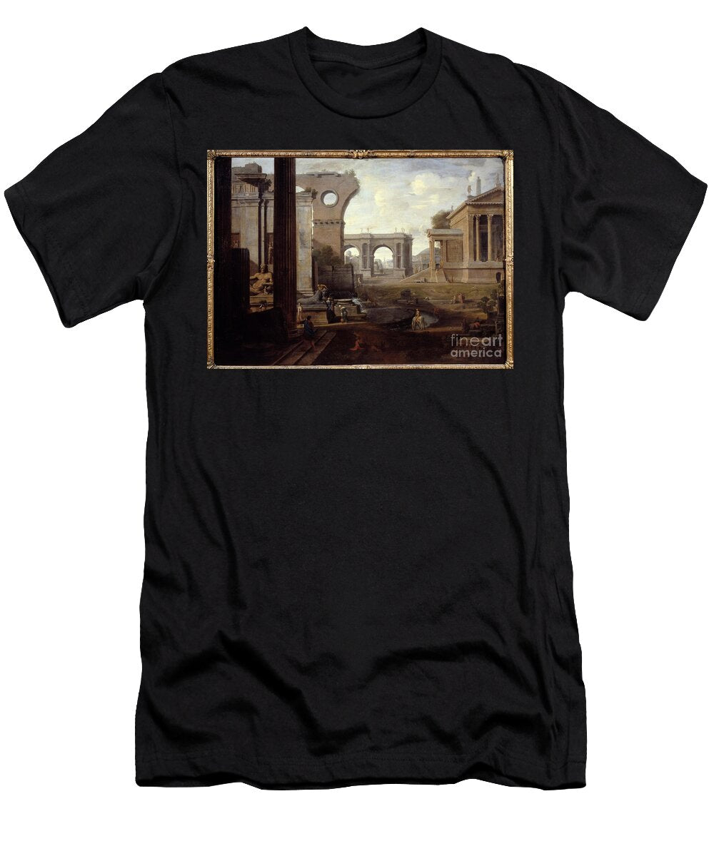 Ancient Ruins 17th Century Oil on Canvas Jean Lemaire T-Shirt