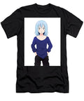 Anime Character with Blue Hair Standing Straight Northen Lily T-Shirt