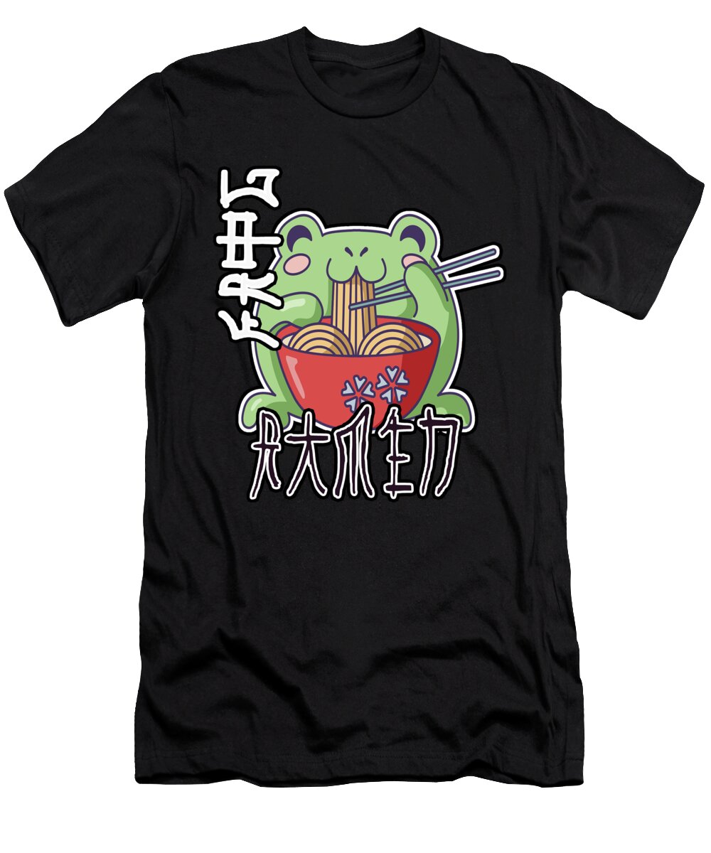 Anime Frog Eating Ramen Noodles Cute Anime Gift Girls Teens Adults Albert Smith T-Shirt