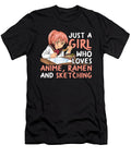 Anime Girl with Ramen and Sketchpad Classiic T-Shirt