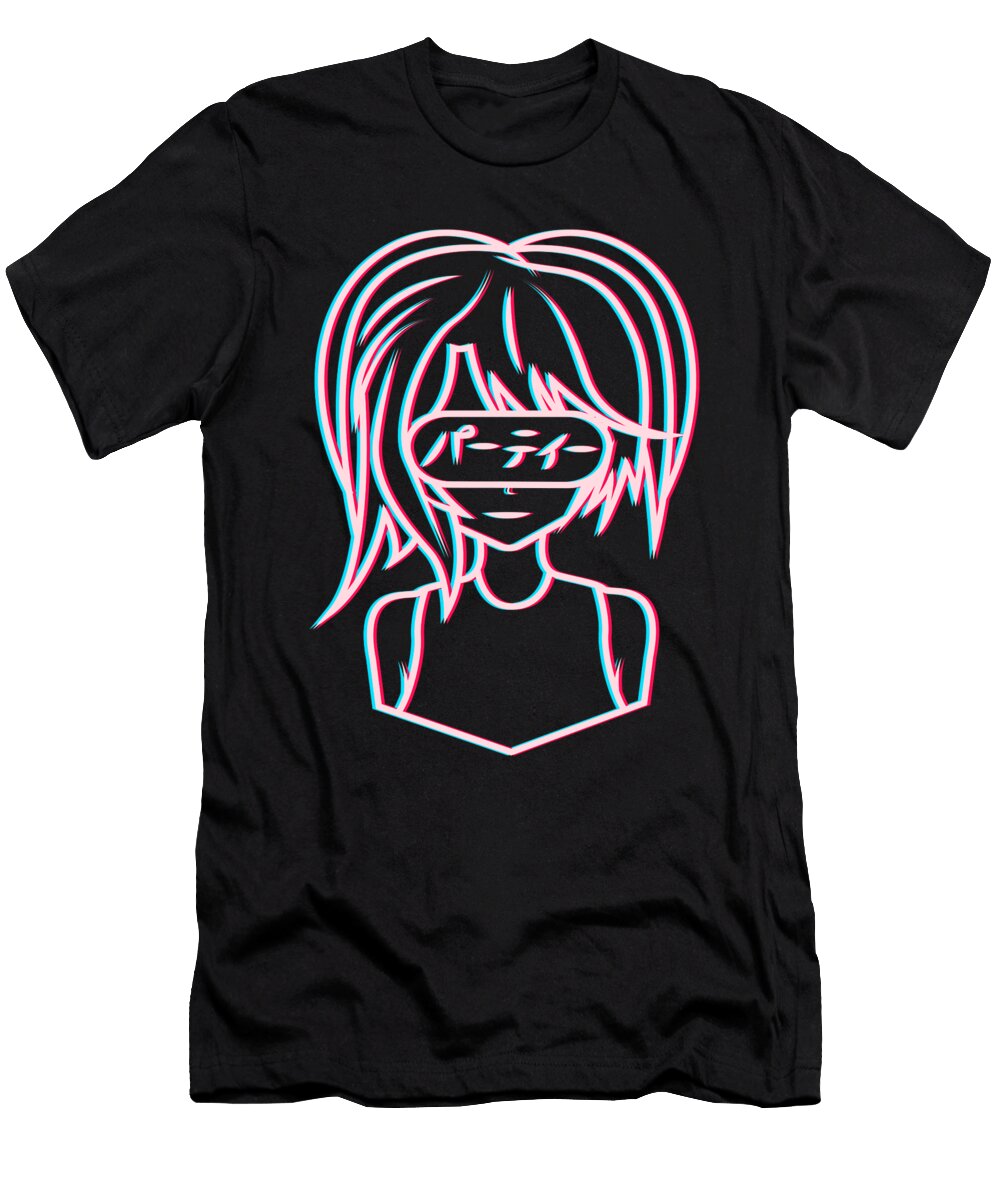 Anime Vaporwave Girl Shirtom T-Shirt