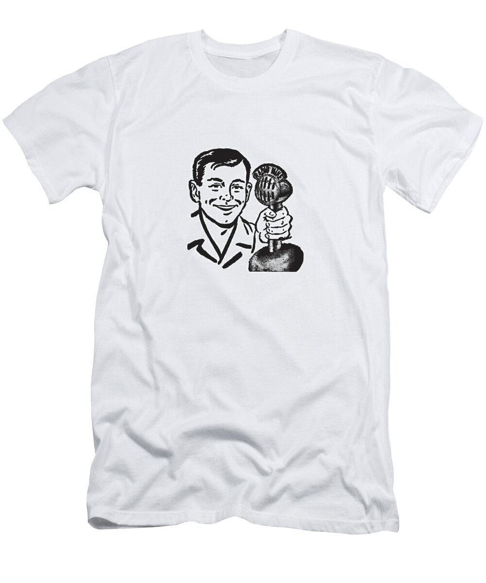 Announcer At Radio Mike Csa Images T-Shirt