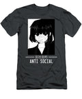 Antiocial Japanese Text Aesthetic Vaporwave Anime Fanmo Arla T-Shirt