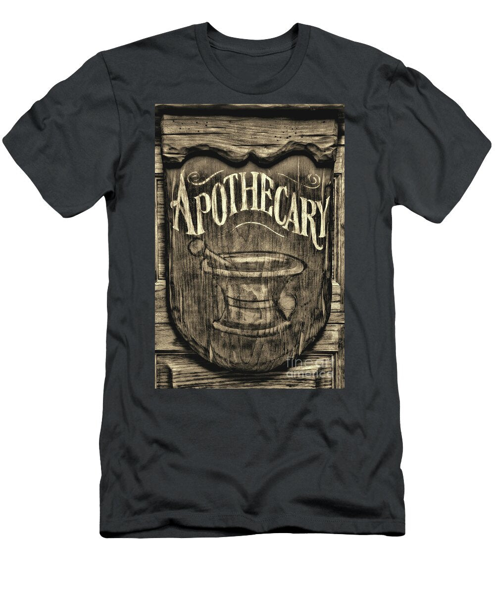 Antique Apothecary Wooden Sign Retro Paul Ward T-Shirt
