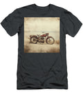 Antique Red V Twin Motorcycle At Beach Yo Pedro T-Shirt