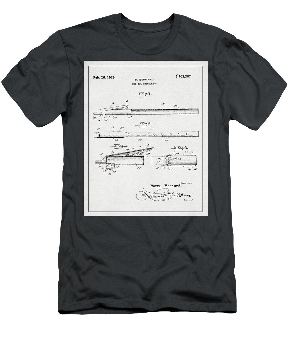 Antique Swanee Whistle Patent Illustration 1929 Dale Kincaid T-Shirt