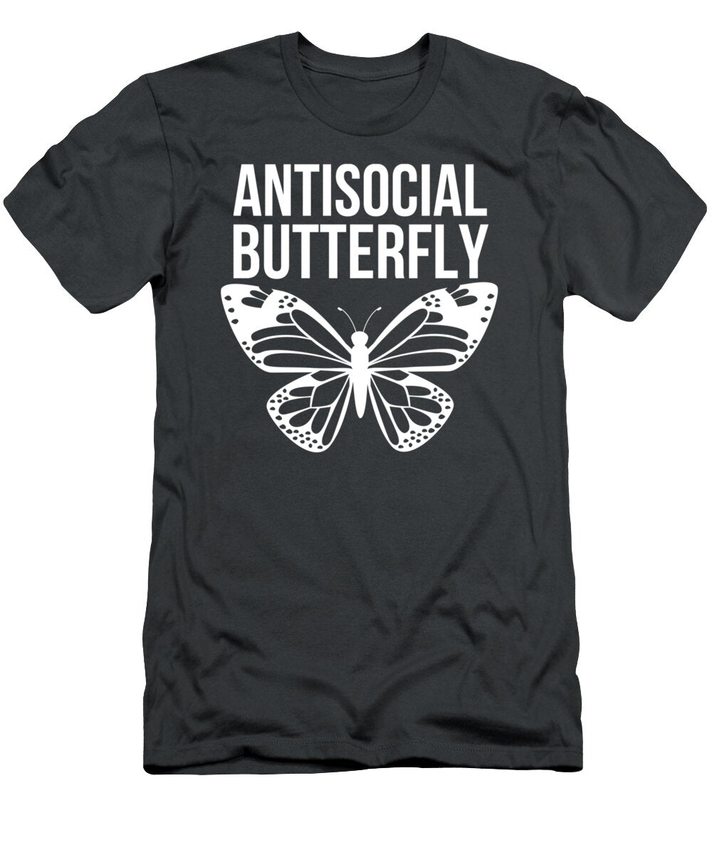 Antisocial Butterfly Funny Introverted Seannq Temiy T-Shirt