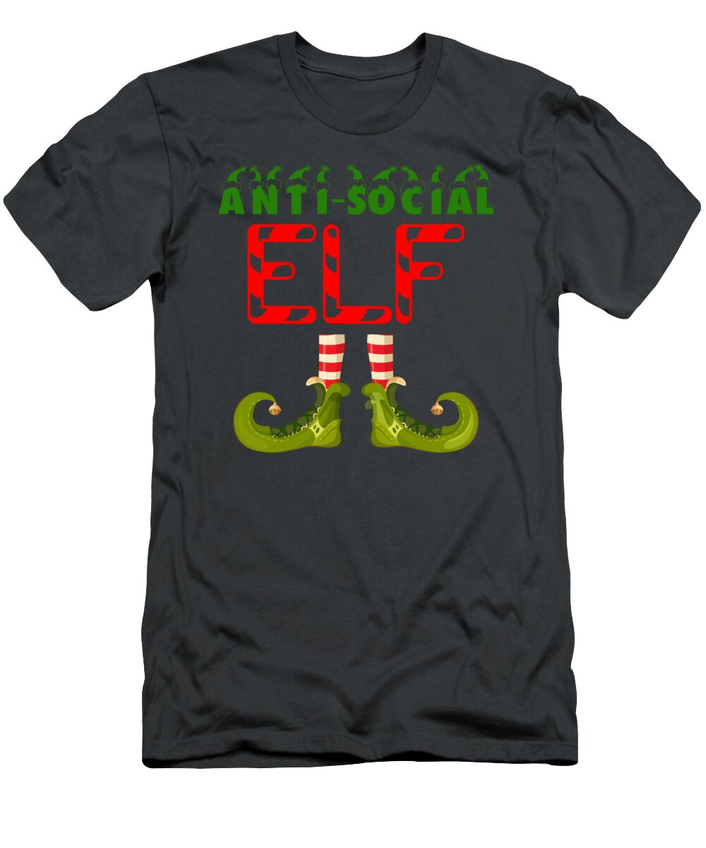Antisocial Elf Cool Group Matching Family Pyjamas for Christmas Present Blayng Ayza T-Shirt