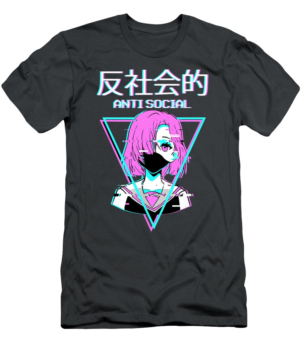 Antisocial Vaporwave Anime Su Tejo T-Shirt