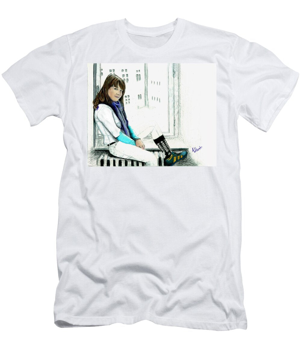 Antonela in the Window Albert Puskaric T-Shirt