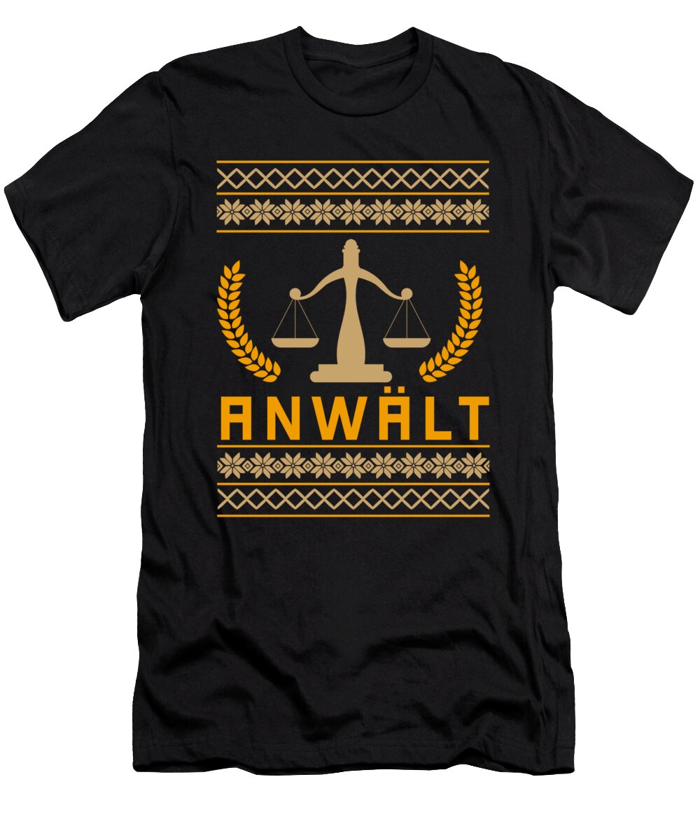 Anwalt Lawyer Ugly Christmas Sweater Design Thomas Larch T-Shirt