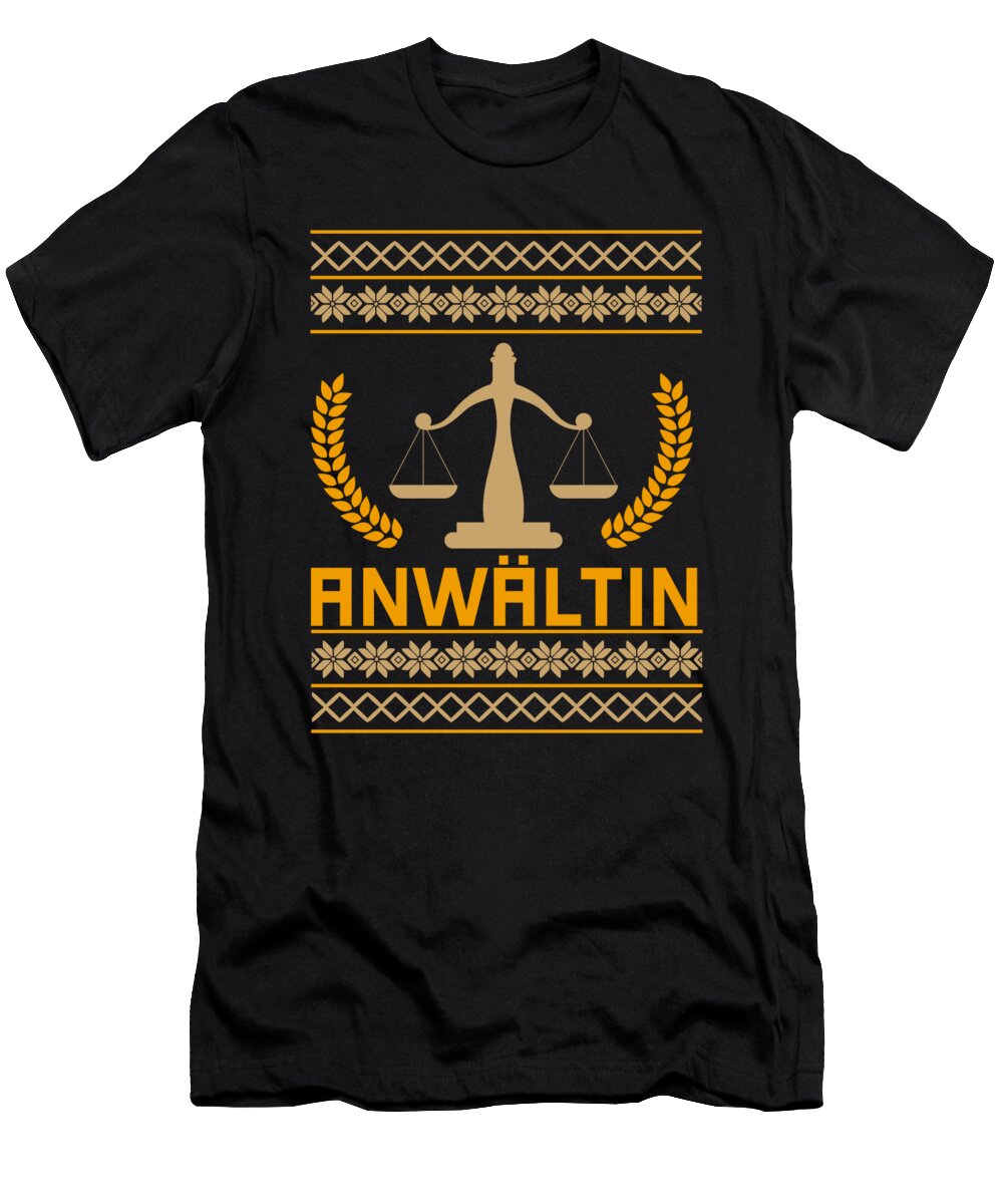 Anwaltin Lawyer Ugly Christmas Sweater Design Thomas Larch T-Shirt