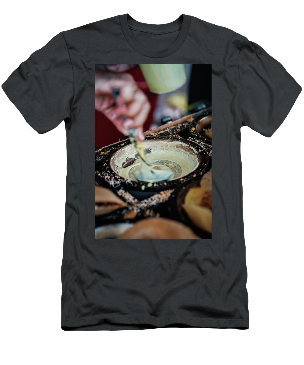 Apam Balik Is a Southeast Asian Fluffy Pancake with Cream Corn and Peanuts This Soft Pancake Is Usually Made to Order on Street Market Ellinnur Bakarudin T-Shirt
