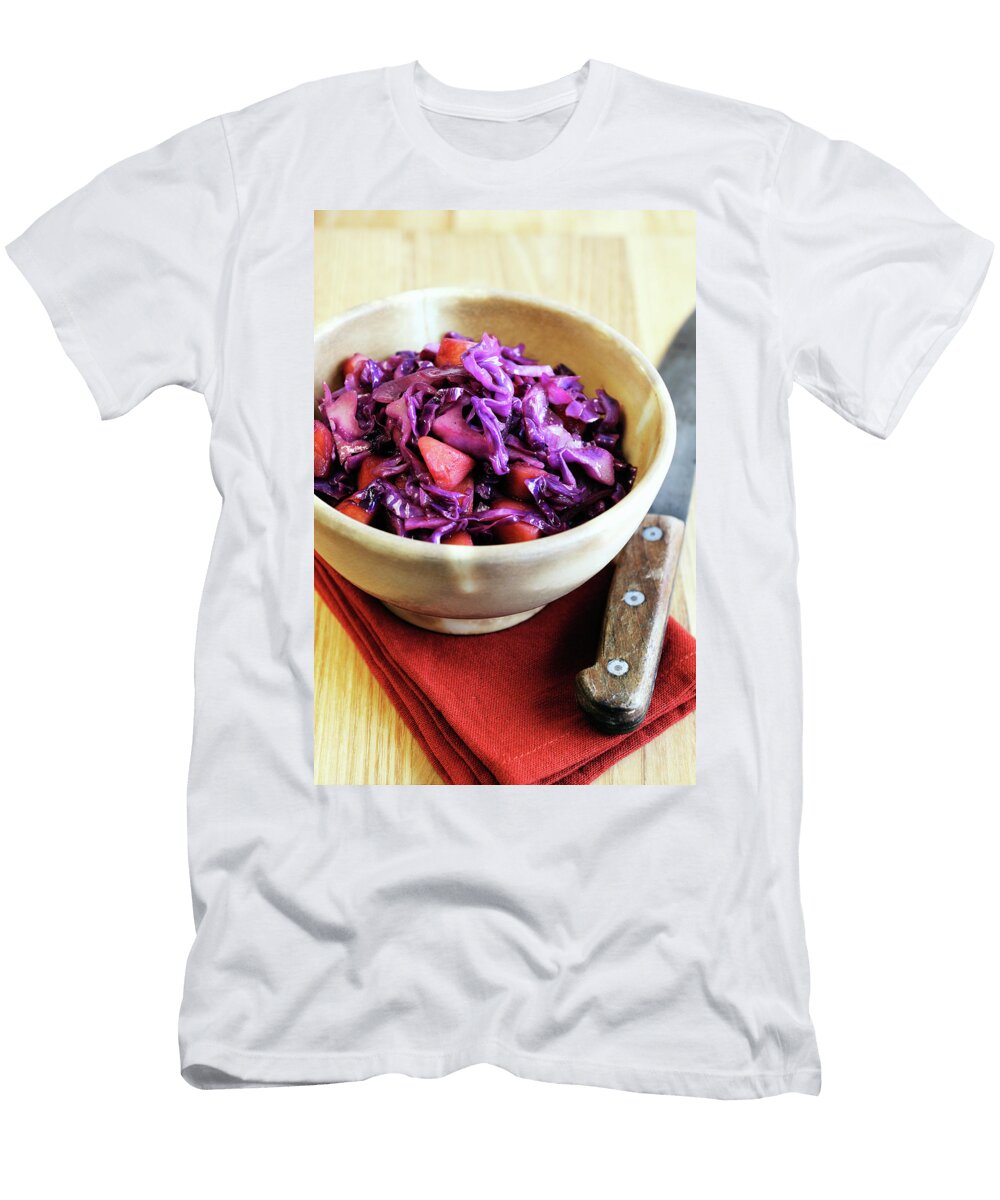 Apple Red Cabbage Braised in Red Wine Mario Matassa T-Shirt